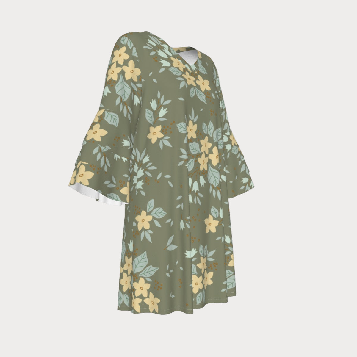 Brooklyn Republic™ Flower Garden Women's Stacked Ruffle Sleeve Dress