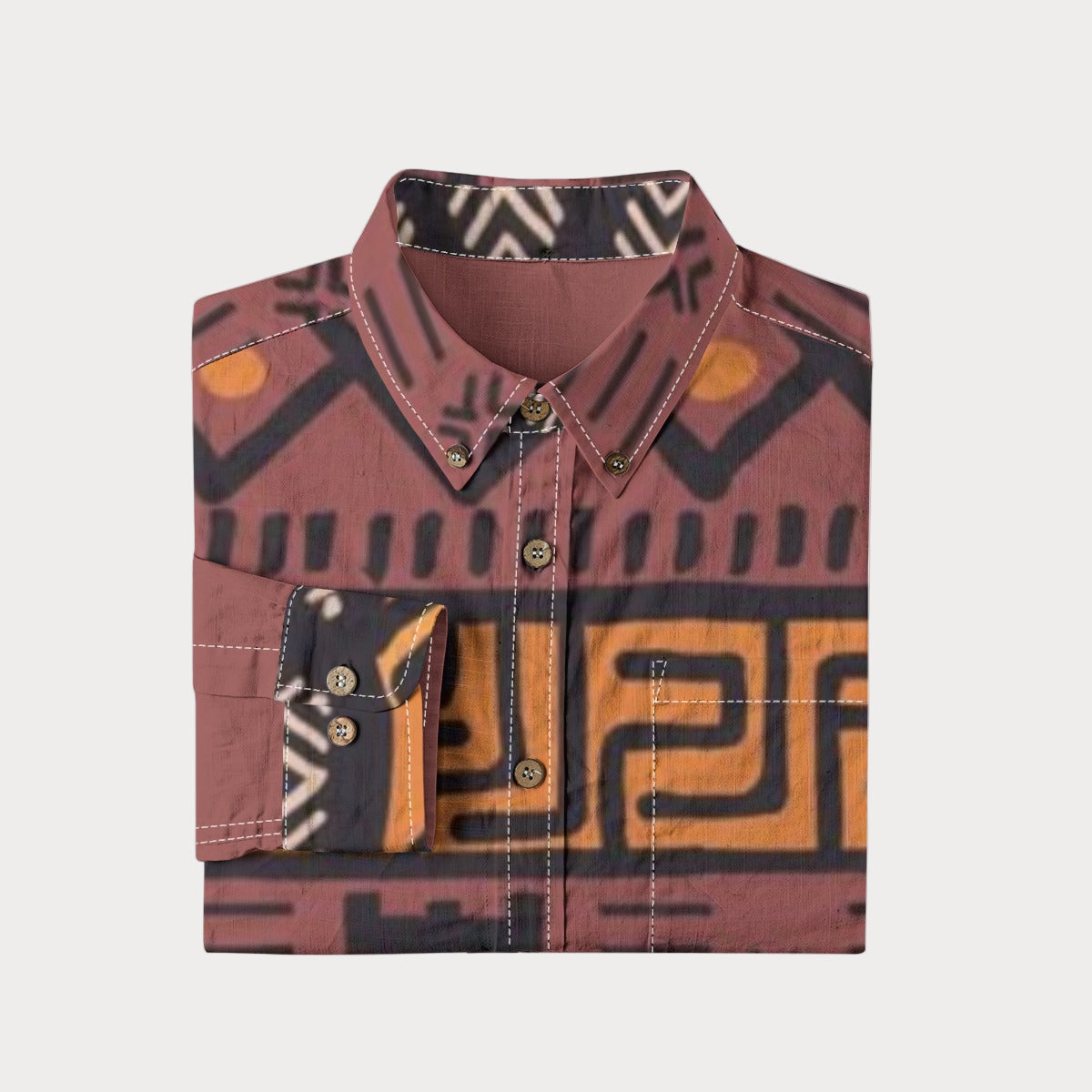 Tribe of Shabazz™ Nguo Men's Casual Lapel Long Sleeve