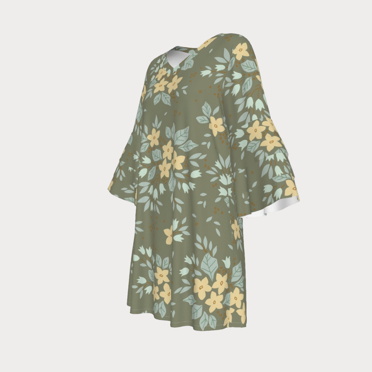 Brooklyn Republic™ Flower Garden Women's Stacked Ruffle Sleeve Dress