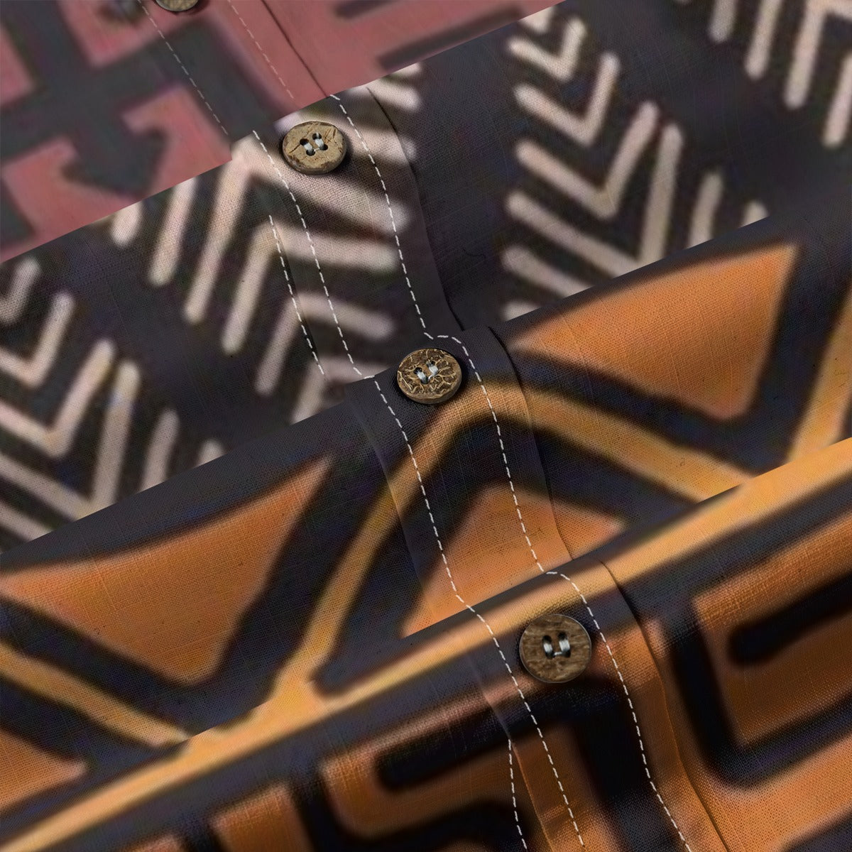 Tribe of Shabazz™ Nguo Men's Casual Lapel Long Sleeve