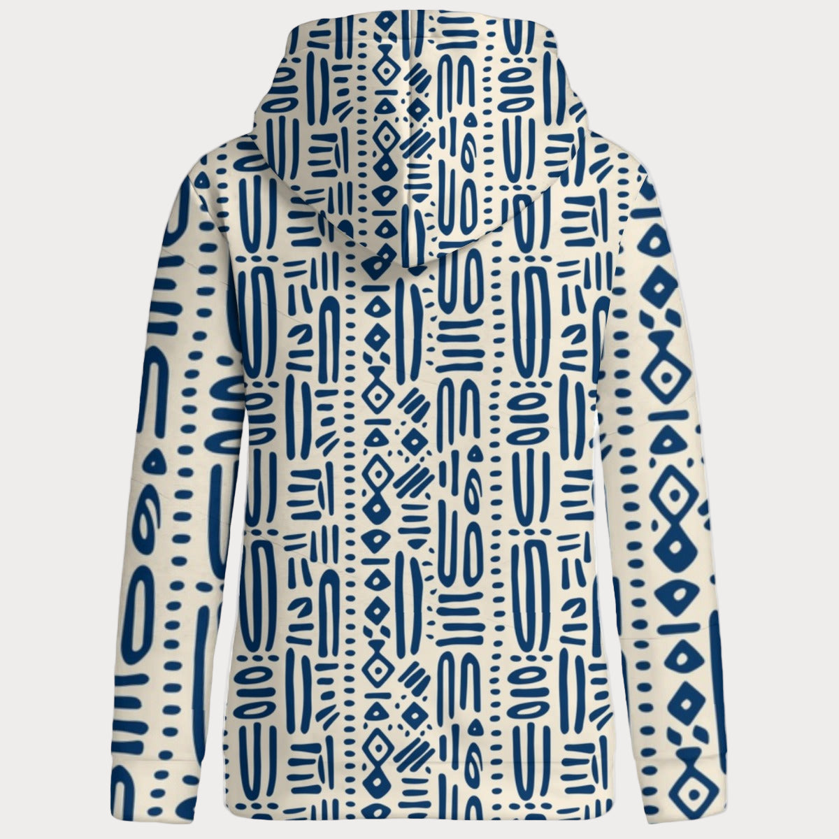 Tribe of Shabazz™ Bluu Na Nyeupe Women's Patchwork Hoodie