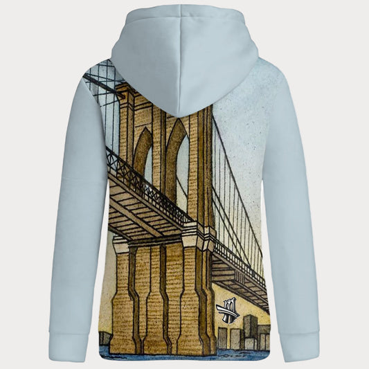 Brooklyn Republic™ “Under the Bridge” Patchwork Hoodie (WMS)