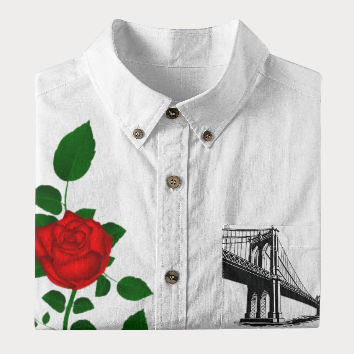 VARSITY™ All Love Men's Breathable Cotton Button-Up