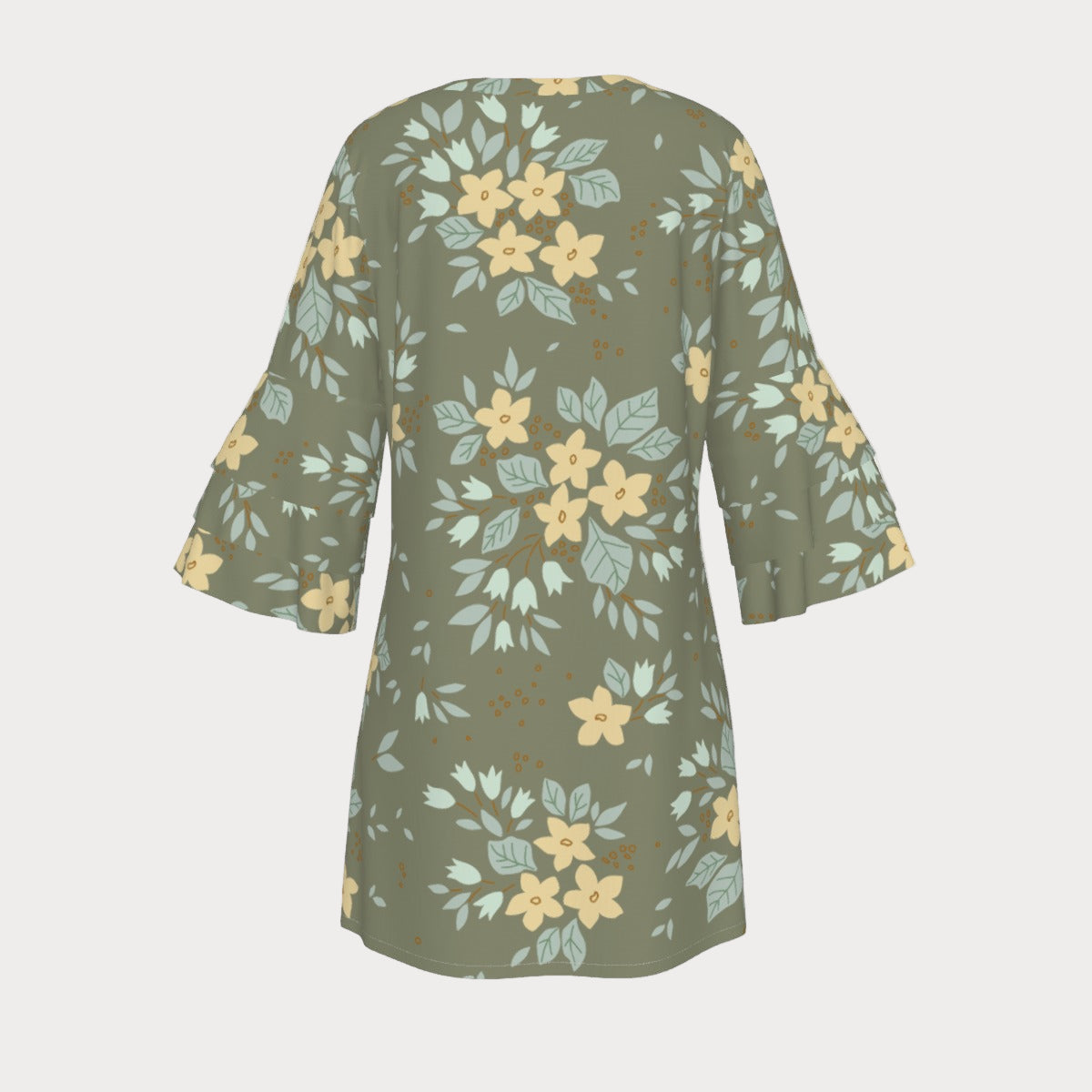 Brooklyn Republic™ Flower Garden Women's Stacked Ruffle Sleeve Dress