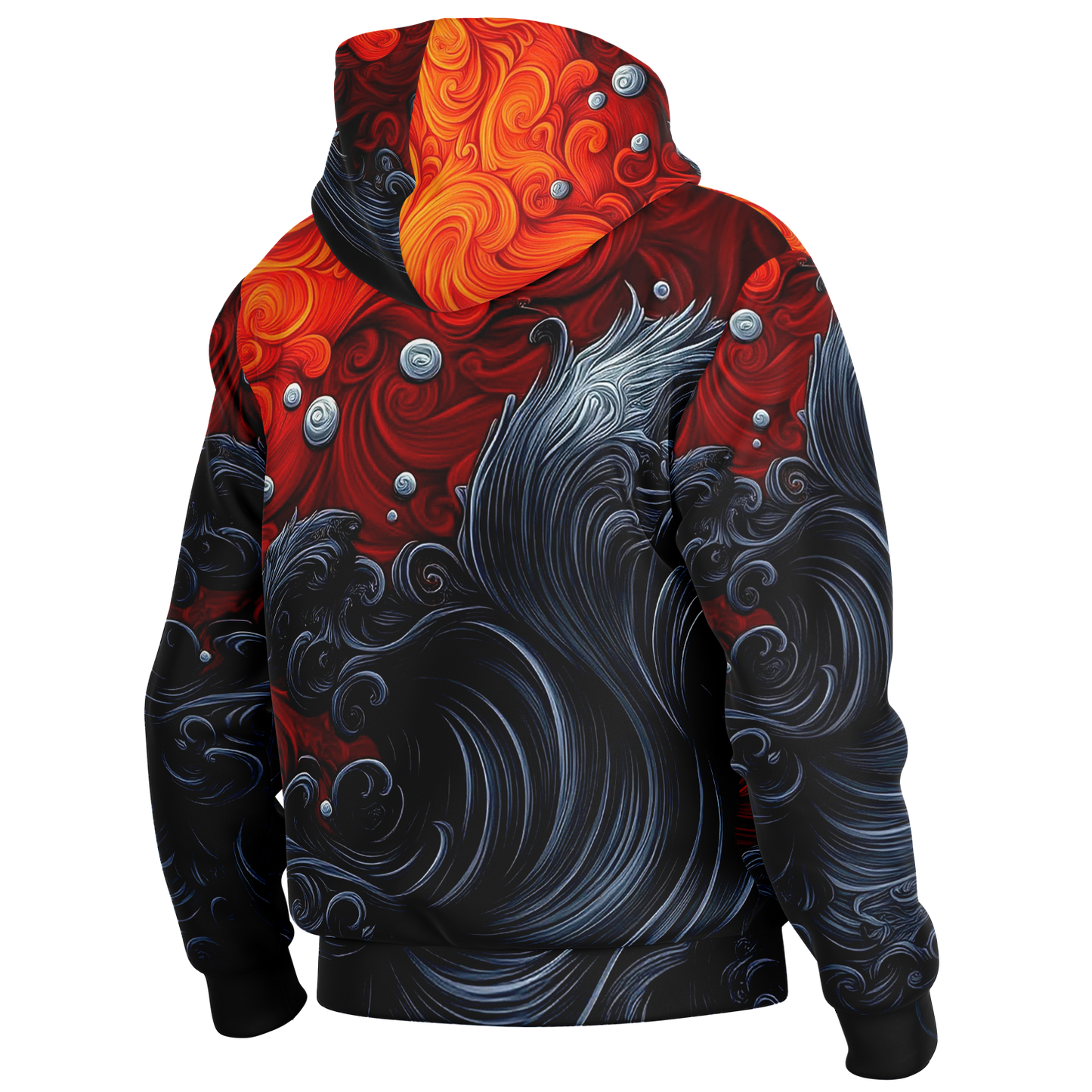 STAY TRUE™ Fire and Ice Heavyweight Hooded Baseball Jacket