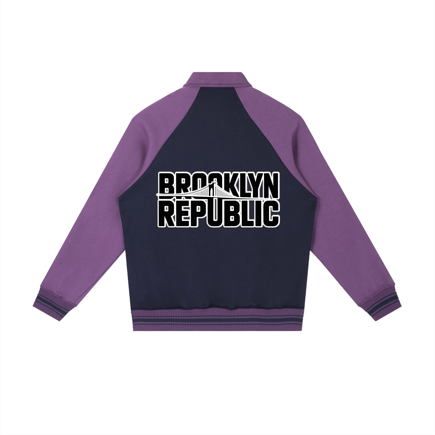Brooklyn Republic™ "The Varsity" Contrast Raglan Sleeve Baseball Jacket