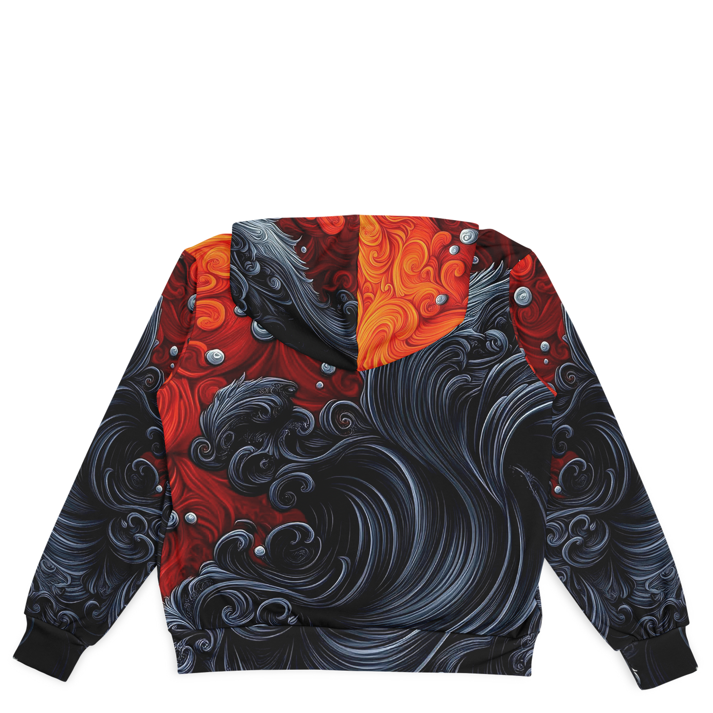STAY TRUE™ Fire and Ice Heavyweight Hooded Baseball Jacket