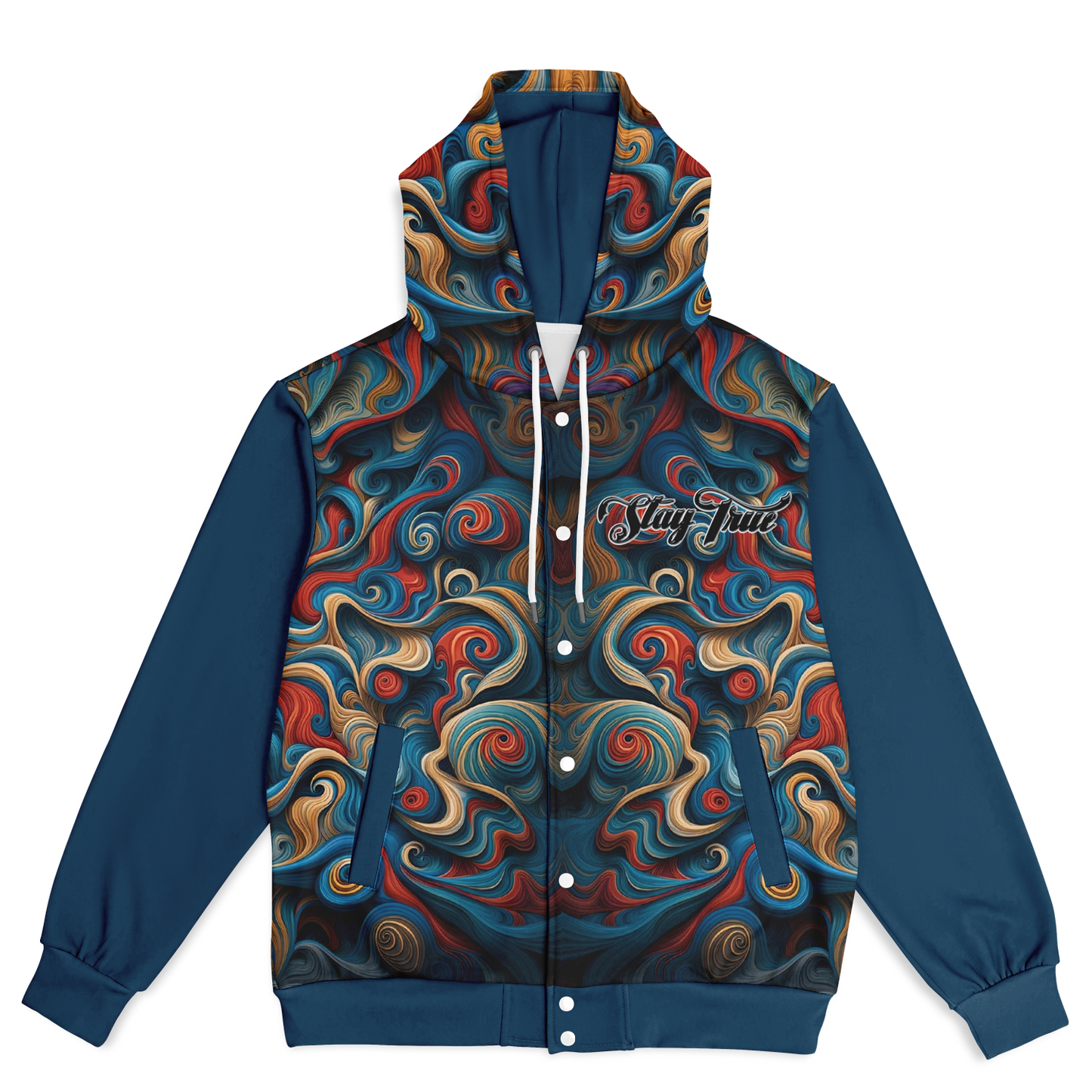 STAY TRUE™ Mercy Heavyweight Hooded Baseball Jacket