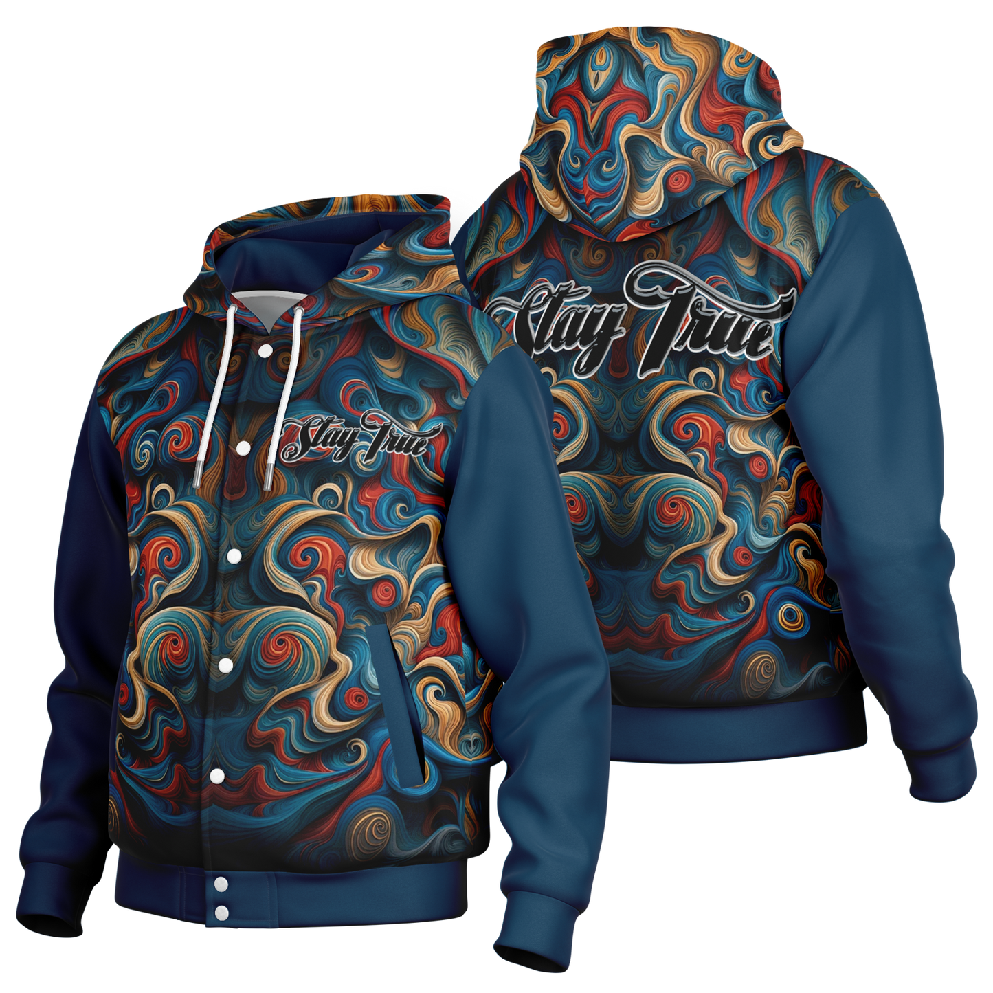 STAY TRUE™ Mercy Heavyweight Hooded Baseball Jacket