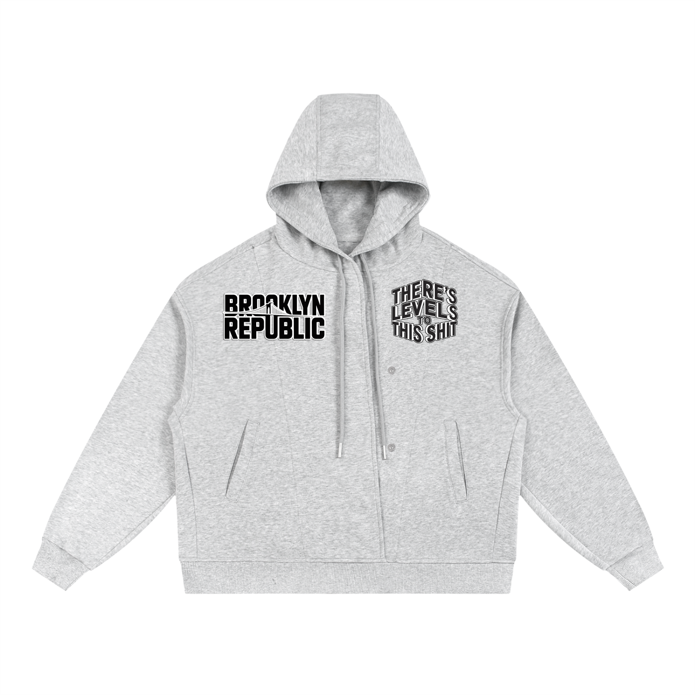 LEVELS™ Box Button Placket Hoodie