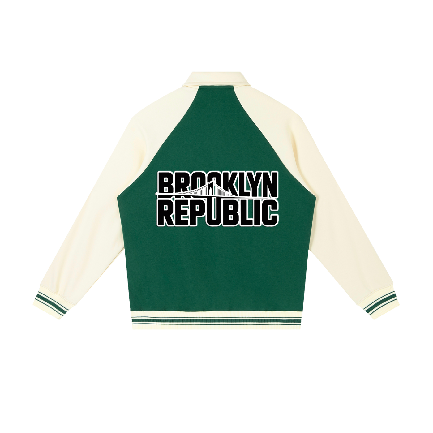Brooklyn Republic™ "The Varsity" Contrast Raglan Sleeve Baseball Jacket