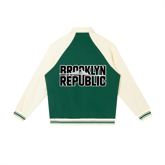 Brooklyn Republic™ "The Varsity" Contrast Raglan Sleeve Baseball Jacket