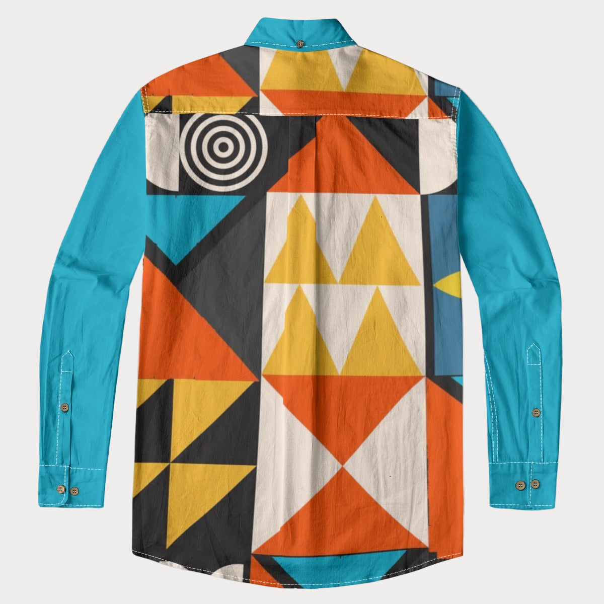Brooklyn Republic™Aztec Immortal Men's Lapel Long Sleeve Shirt