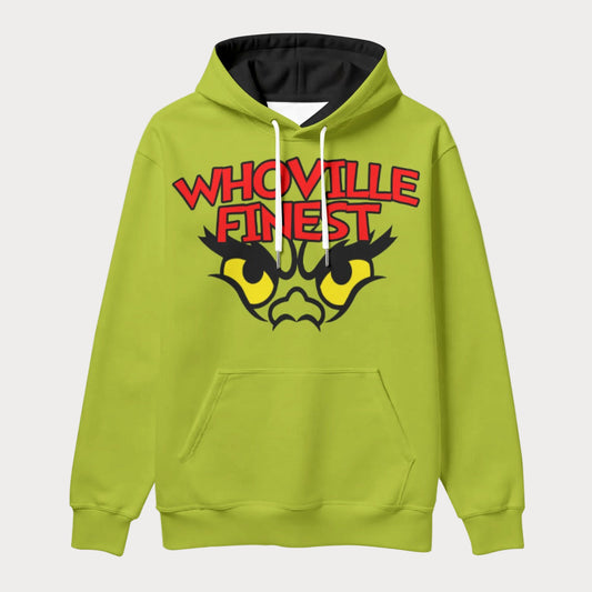 Brooklyn Republic™ The Grinch "Whoville's Finest"  Thick Pullover Hoodie