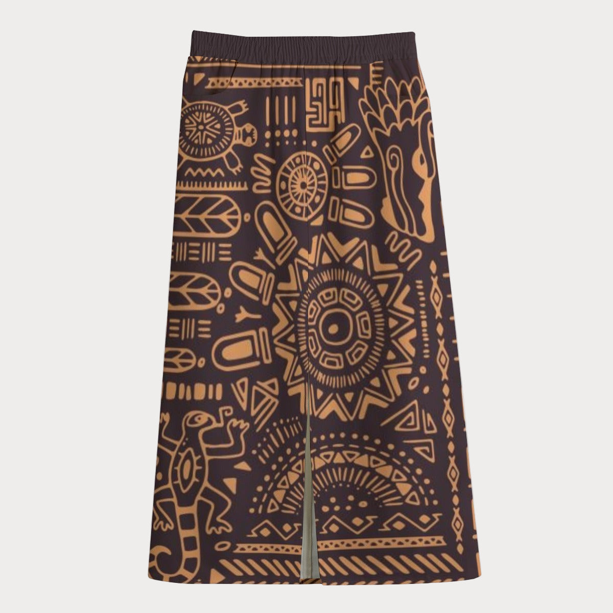 Sankofa™ Sketi Women's Front Mid-slit Skirt