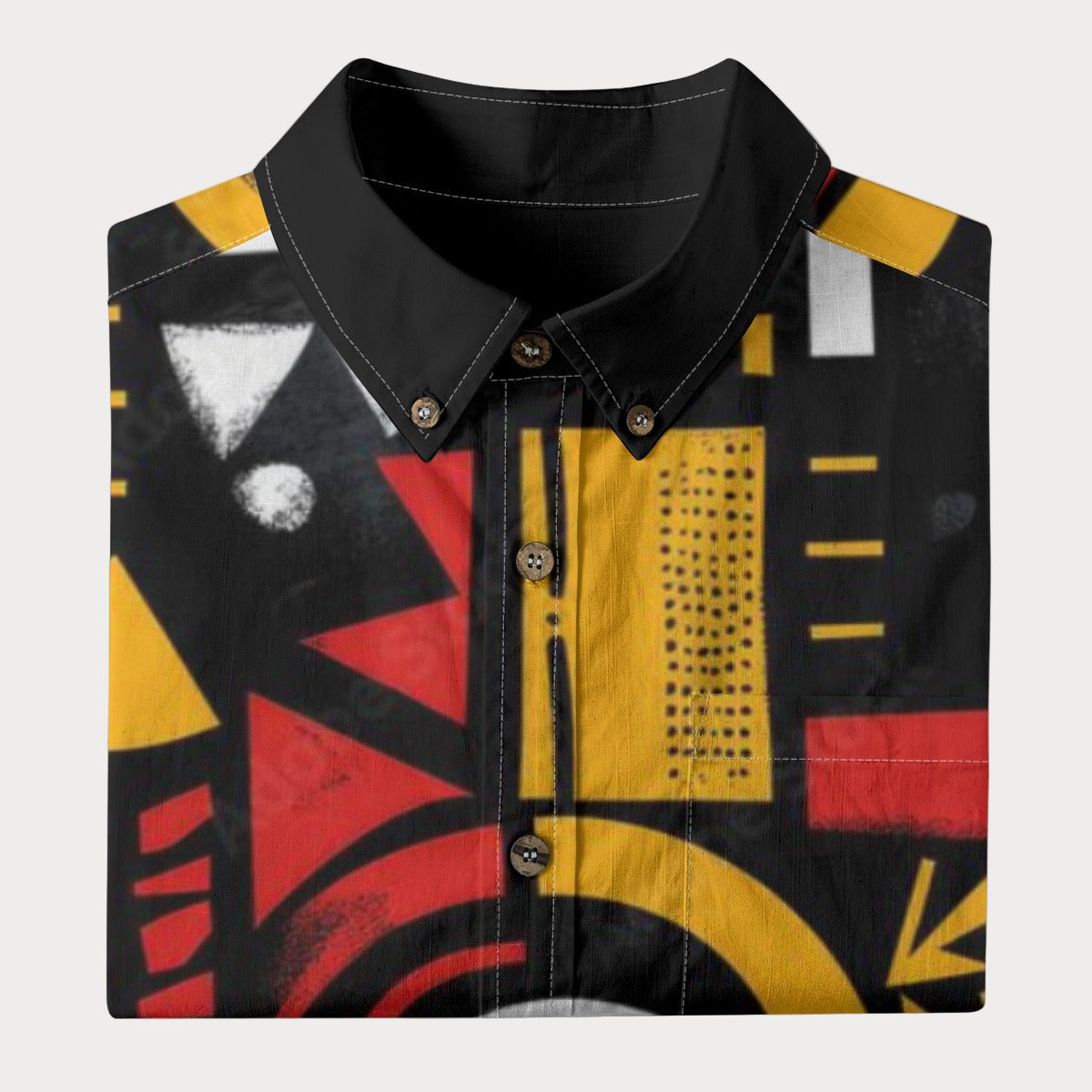 Sankofa™ Jua Katika Upeo Wa Macho Men's Breathable Cotton Shirt