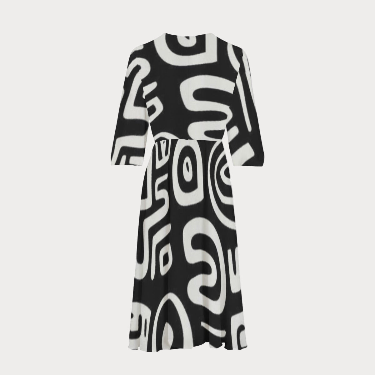 Sankofa™ Uwe Women's Knee-Length V-Neck Dress