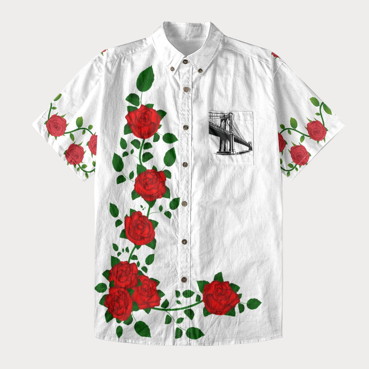 VARSITY™ All Love Men's Breathable Cotton Button-Up