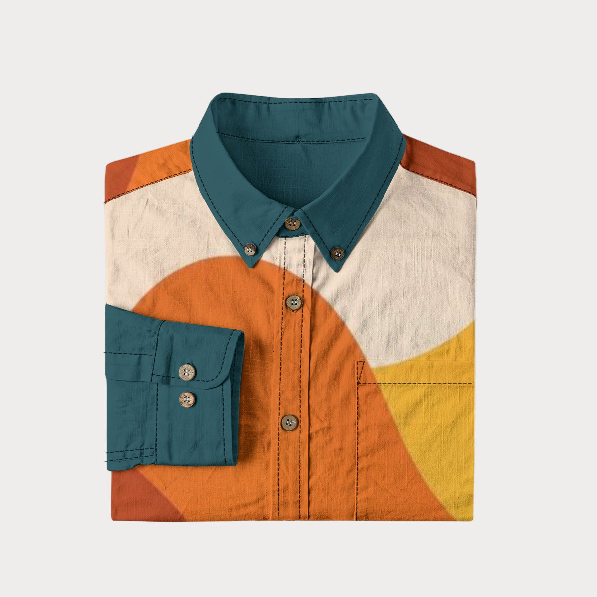 Brooklyn Republic™ Bermuda Sun Men's Lapel Long Sleeve