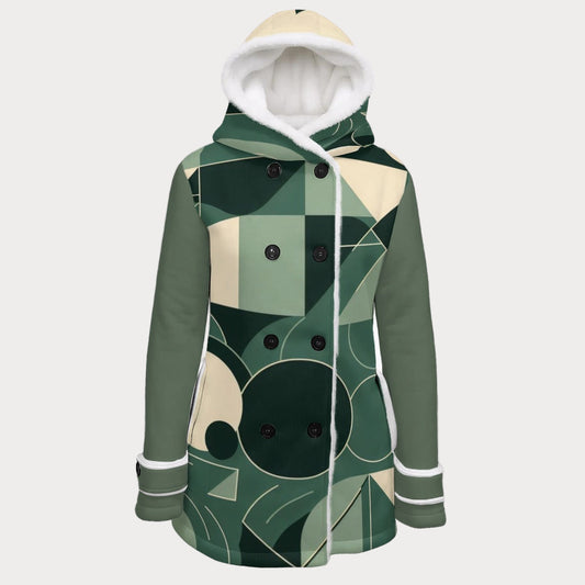 Brooklyn Republic™  Women's Envy Hooded Double-Breasted Fleece Winter Coat