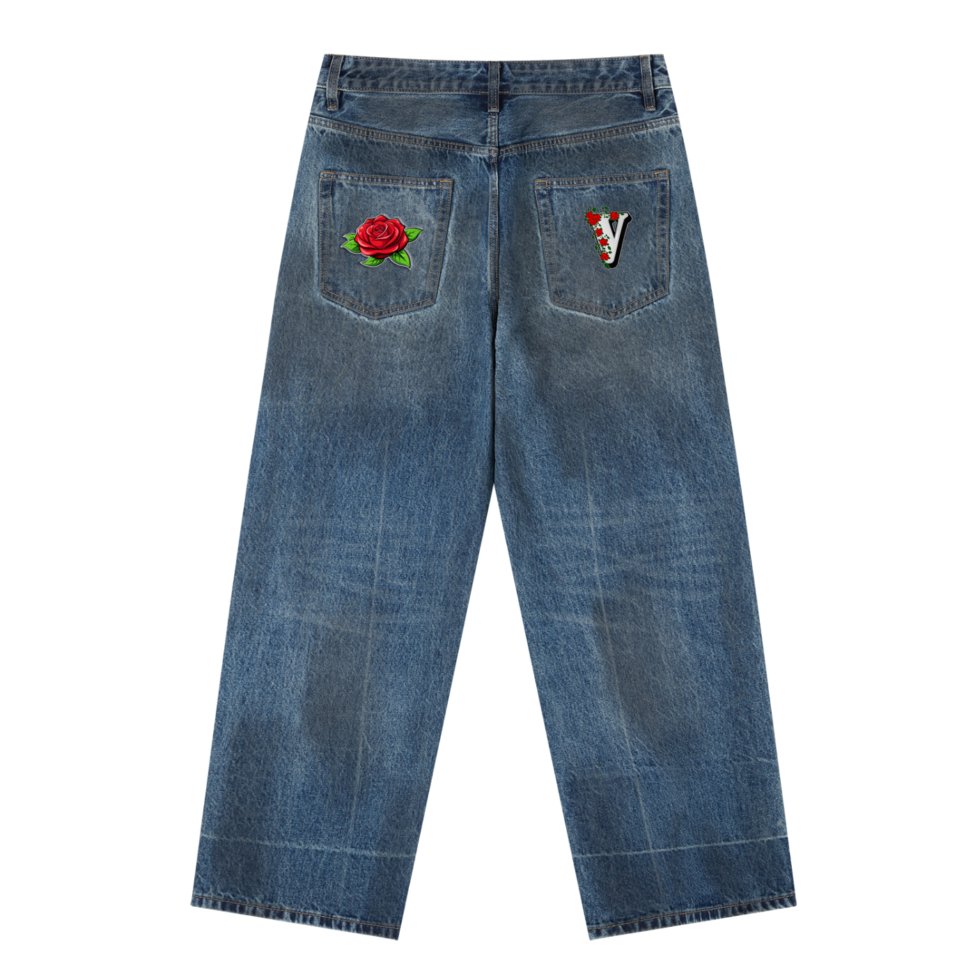 VARSITY™ "All City Tour" Vintage Wash Baggy Denim Jeans