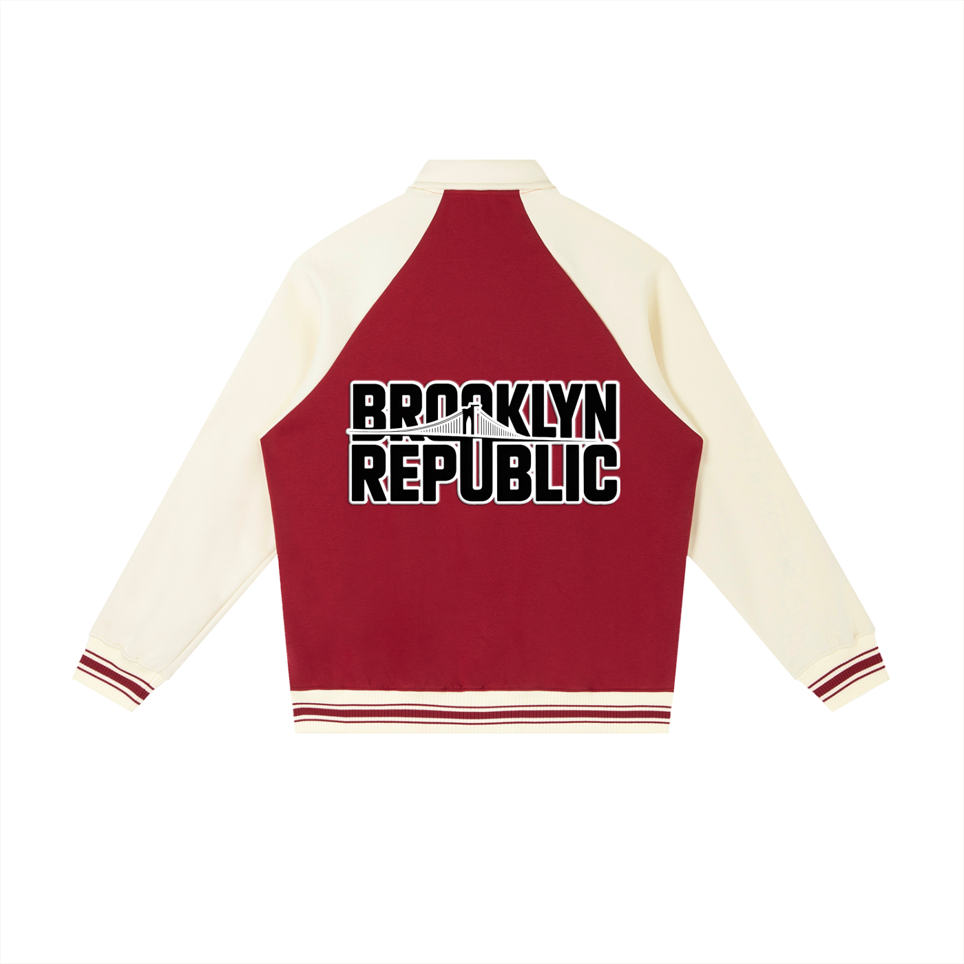 Brooklyn Republic™ "The Varsity" Contrast Raglan Sleeve Baseball Jacket