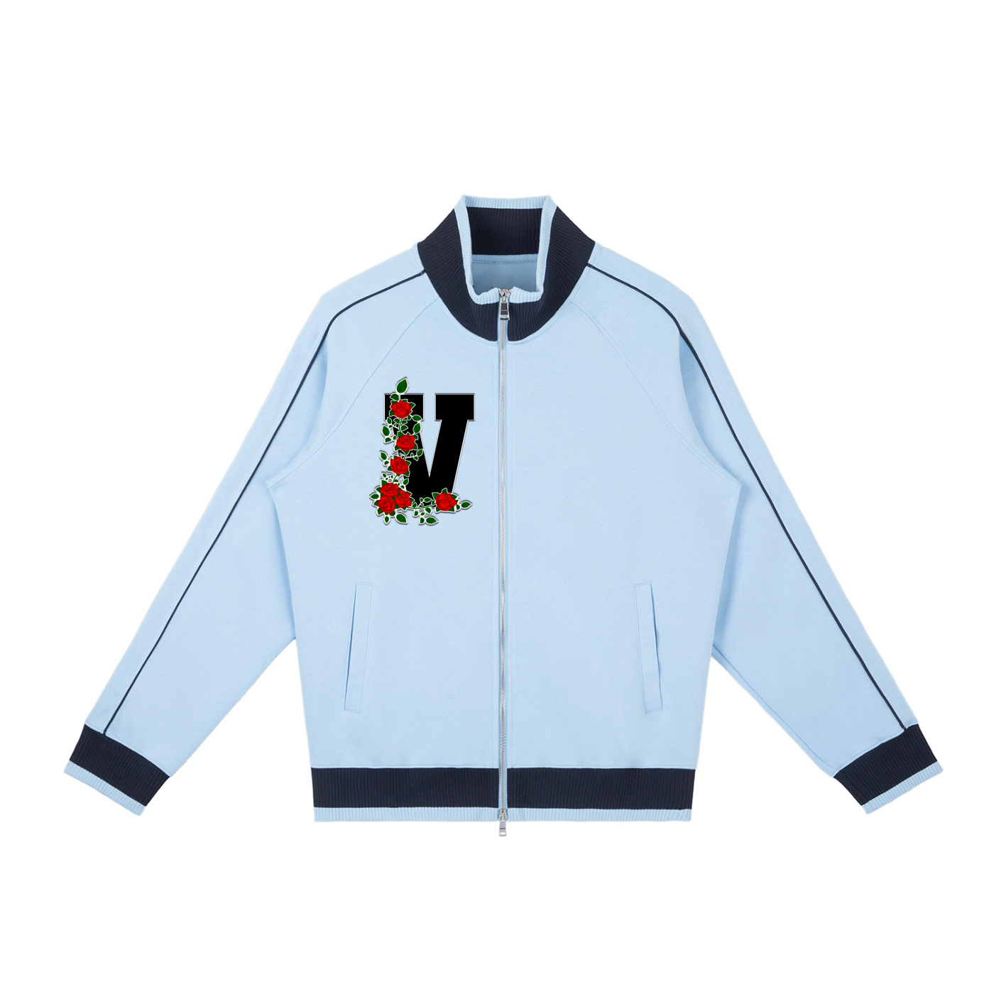 VARSITY™ "All-City Love" Color Block Raglan Sleeve Zip Track Jacket