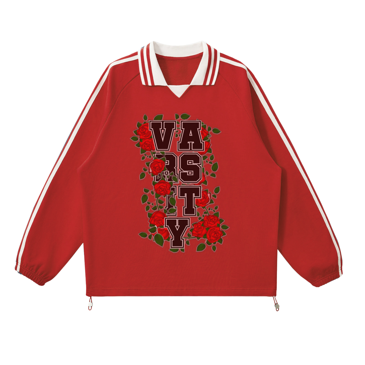 VARSITY™ "All City All-Star" Contrast Striped Lapel Collar Sweatshirt