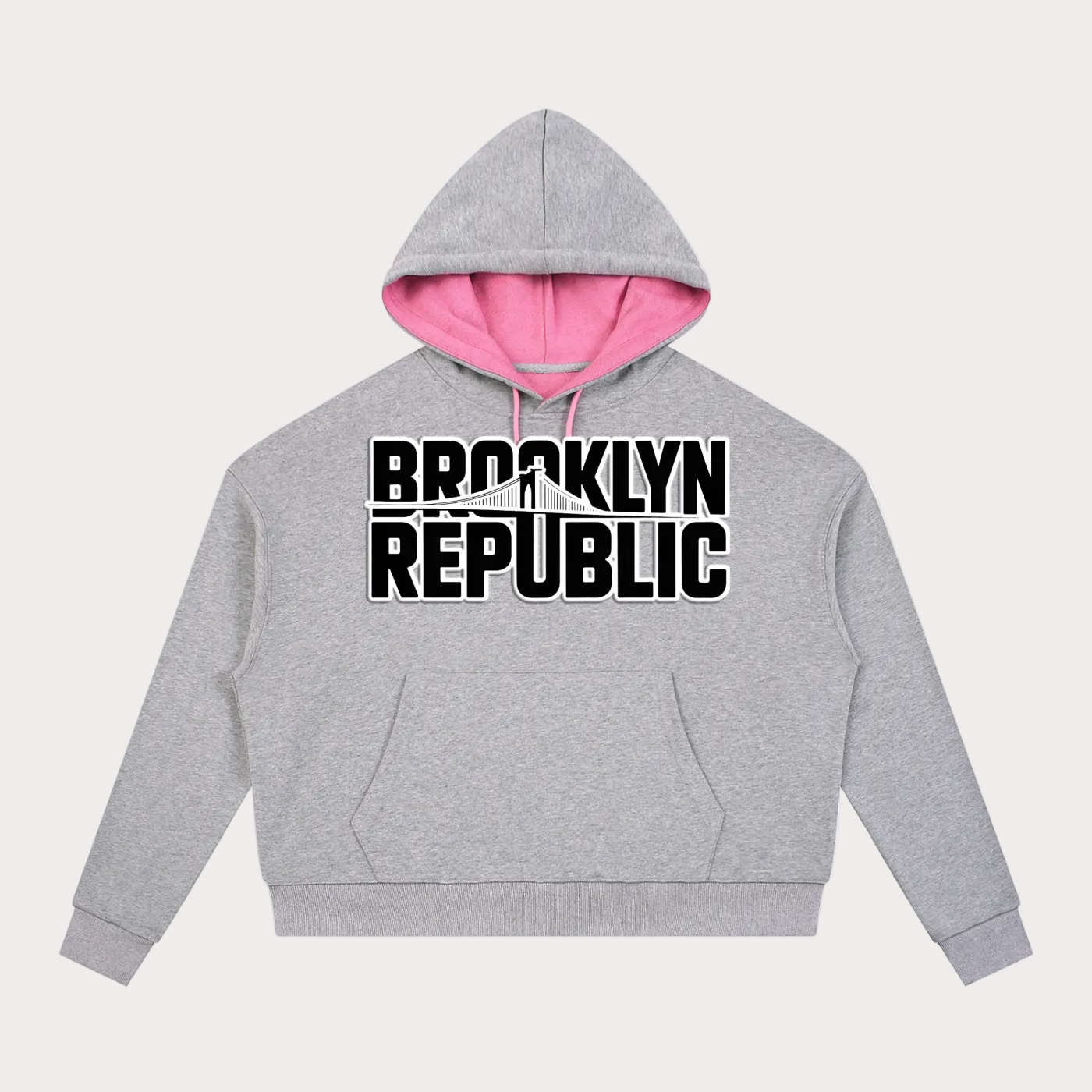 Brooklyn Republic™ Essential Brooklyn Contrast Drawstring Hoodie