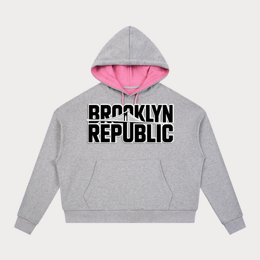 Brooklyn Republic™ Essential Brooklyn Contrast Drawstring Hoodie