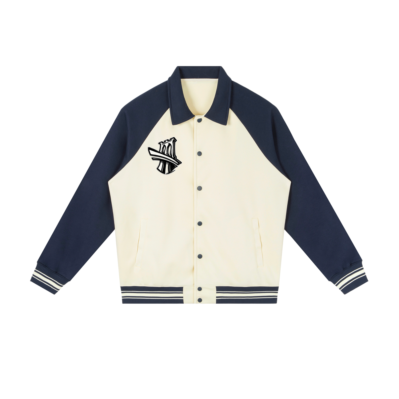 Brooklyn Republic™ "The Varsity" Contrast Raglan Sleeve Baseball Jacket