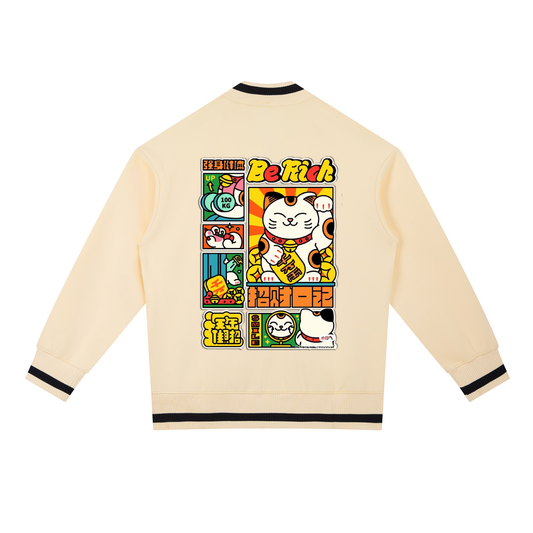 Brooklyn Republic™  "Tommy Yommi Goochi" Contrast Piping Zip Bomber Jacket