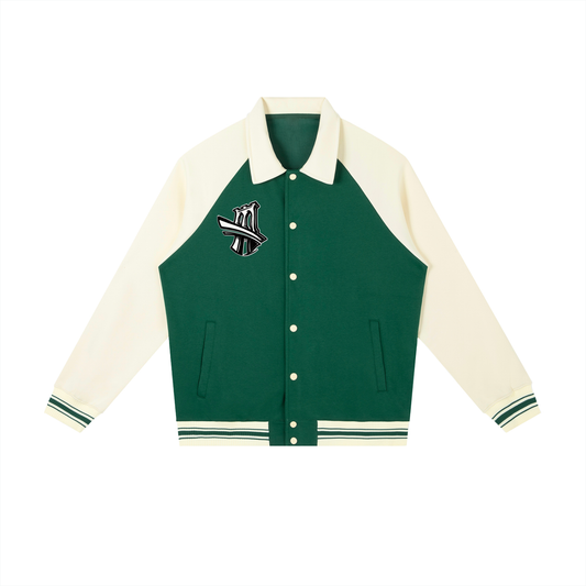 Brooklyn Republic™ "The Varsity" Contrast Raglan Sleeve Baseball Jacket