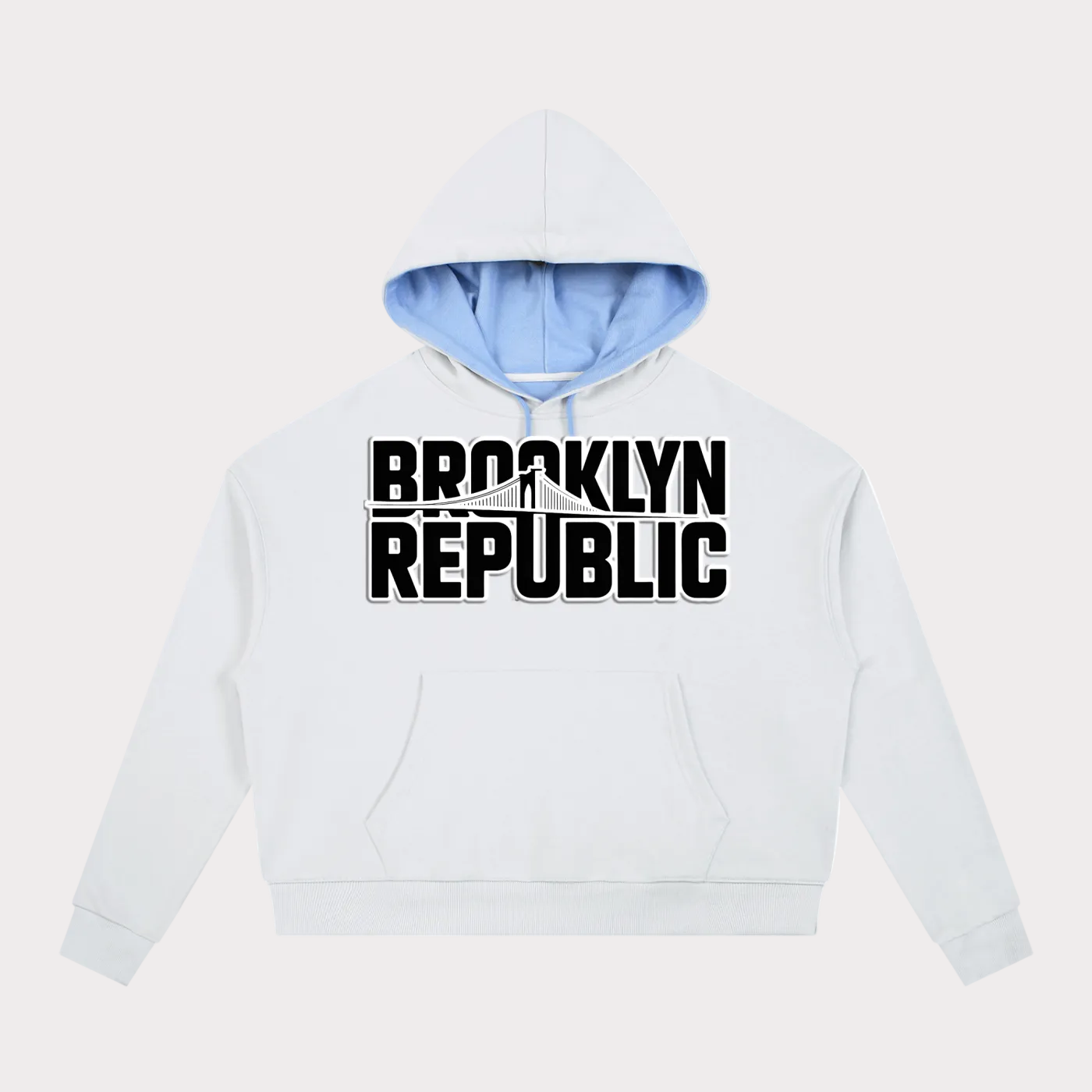 Brooklyn Republic™ Essential Brooklyn Contrast Drawstring Hoodie