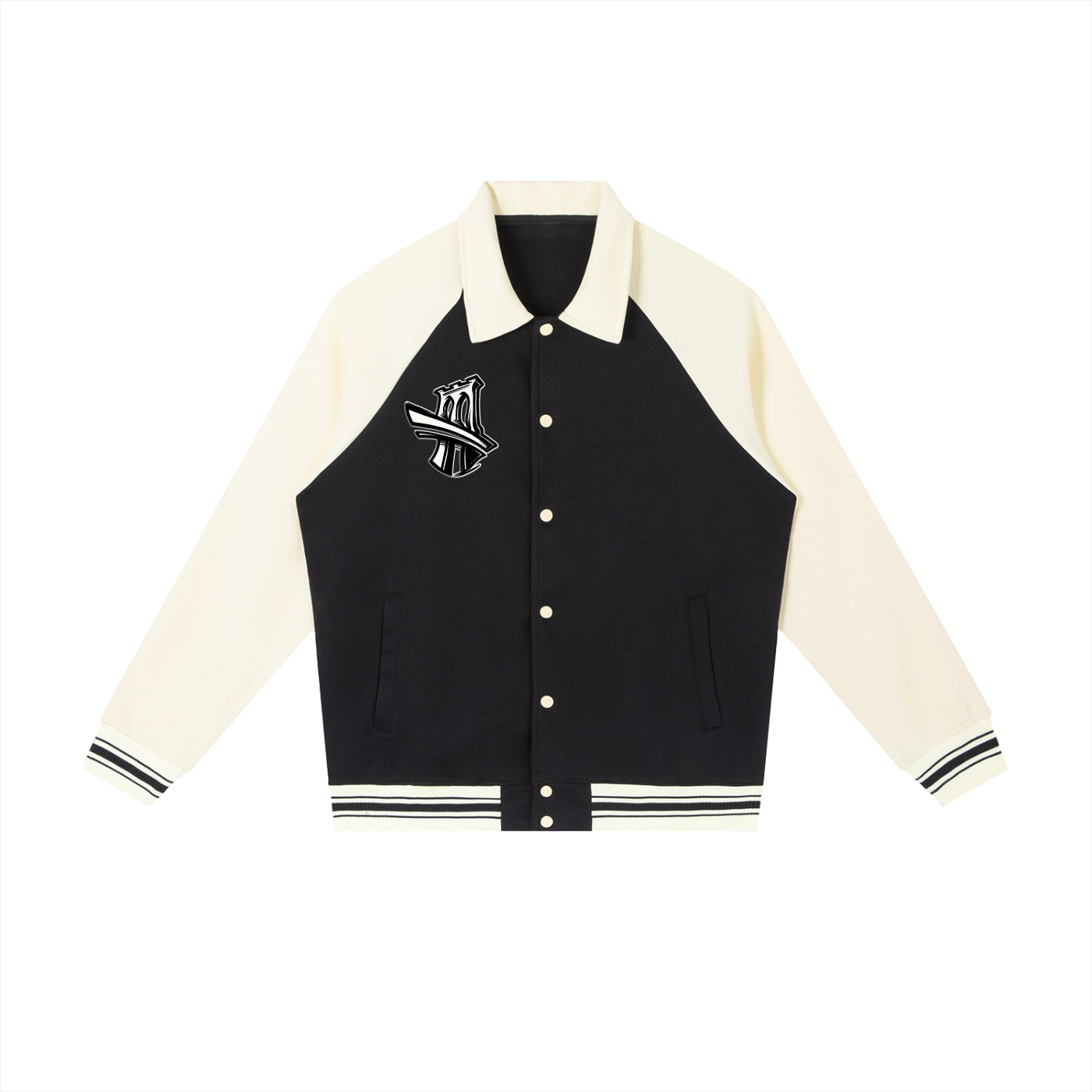 Brooklyn Republic™ "The Varsity" Contrast Raglan Sleeve Baseball Jacket