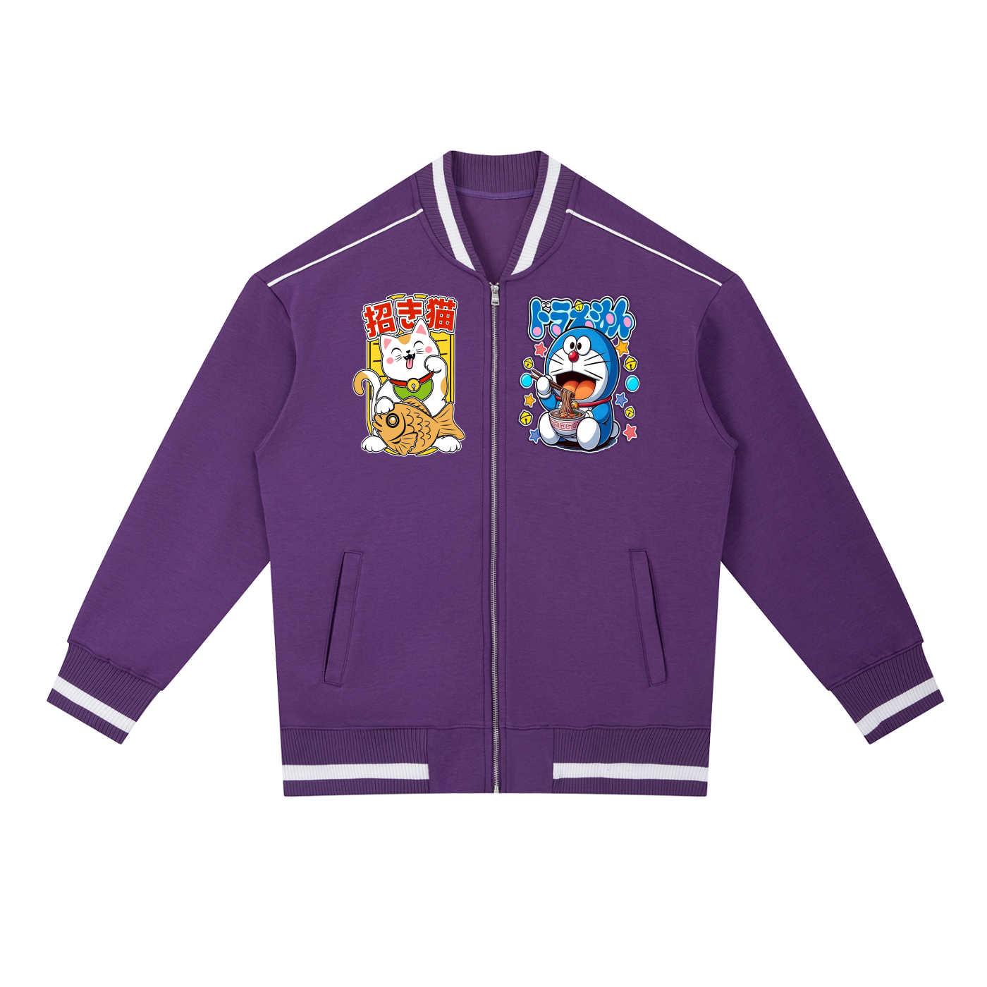 Brooklyn Republic™  "Tommy Yommi Goochi" Contrast Piping Zip Bomber Jacket