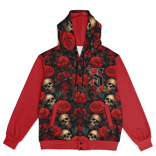 SVGE™ War of the Roses Hooded Baseball Jacket