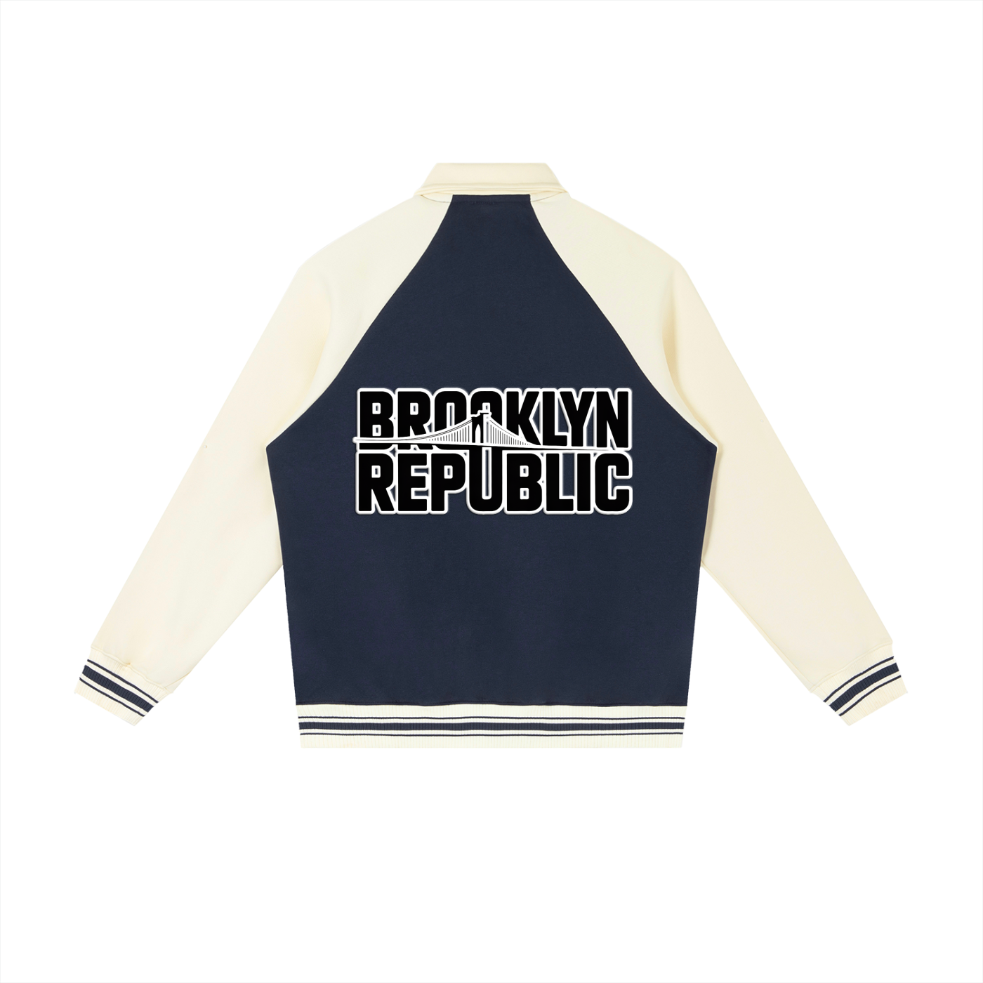 Brooklyn Republic™ "The Varsity" Contrast Raglan Sleeve Baseball Jacket