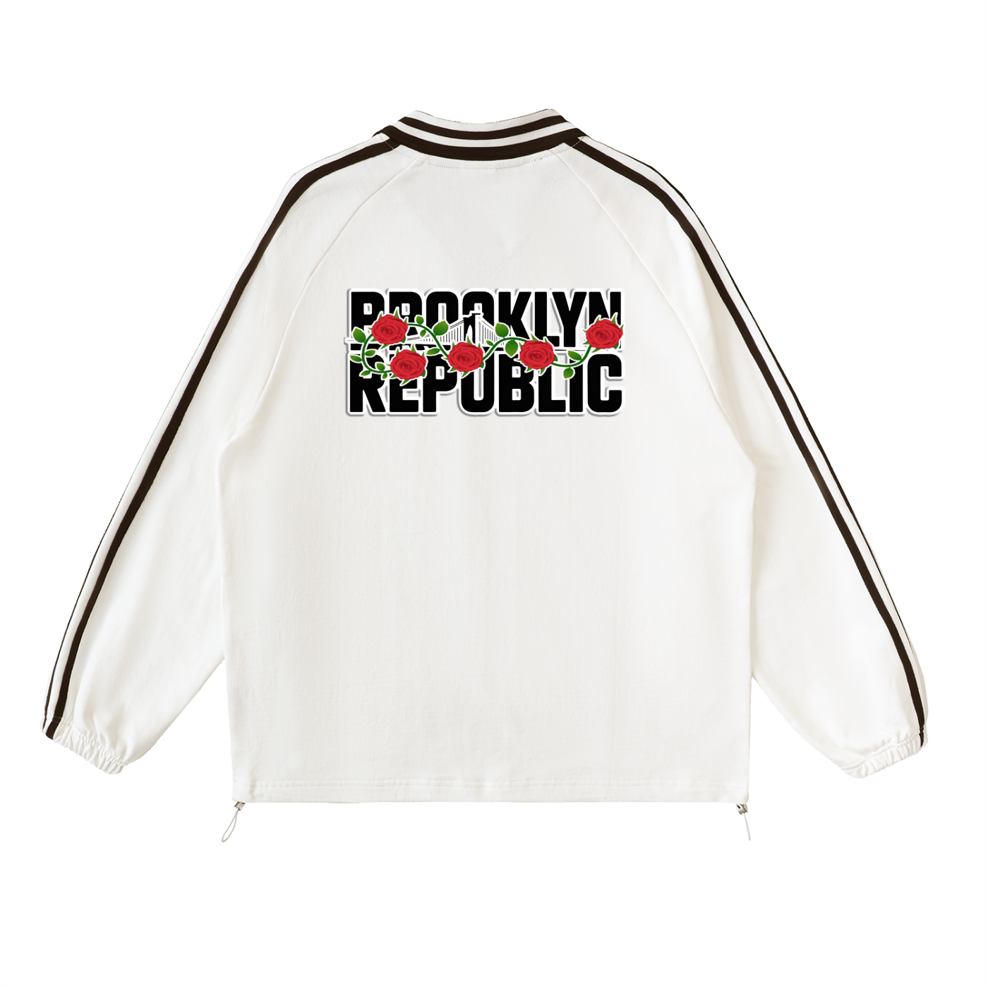 VARSITY™ "All City All-Star" Contrast Striped Lapel Collar Sweatshirt