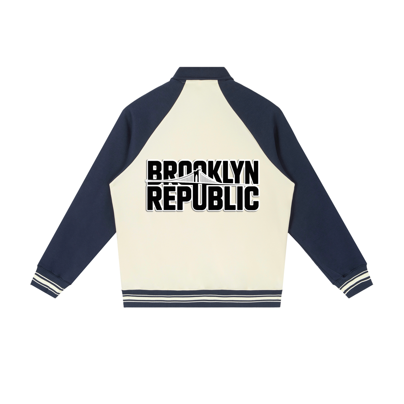 Brooklyn Republic™ "The Varsity" Contrast Raglan Sleeve Baseball Jacket
