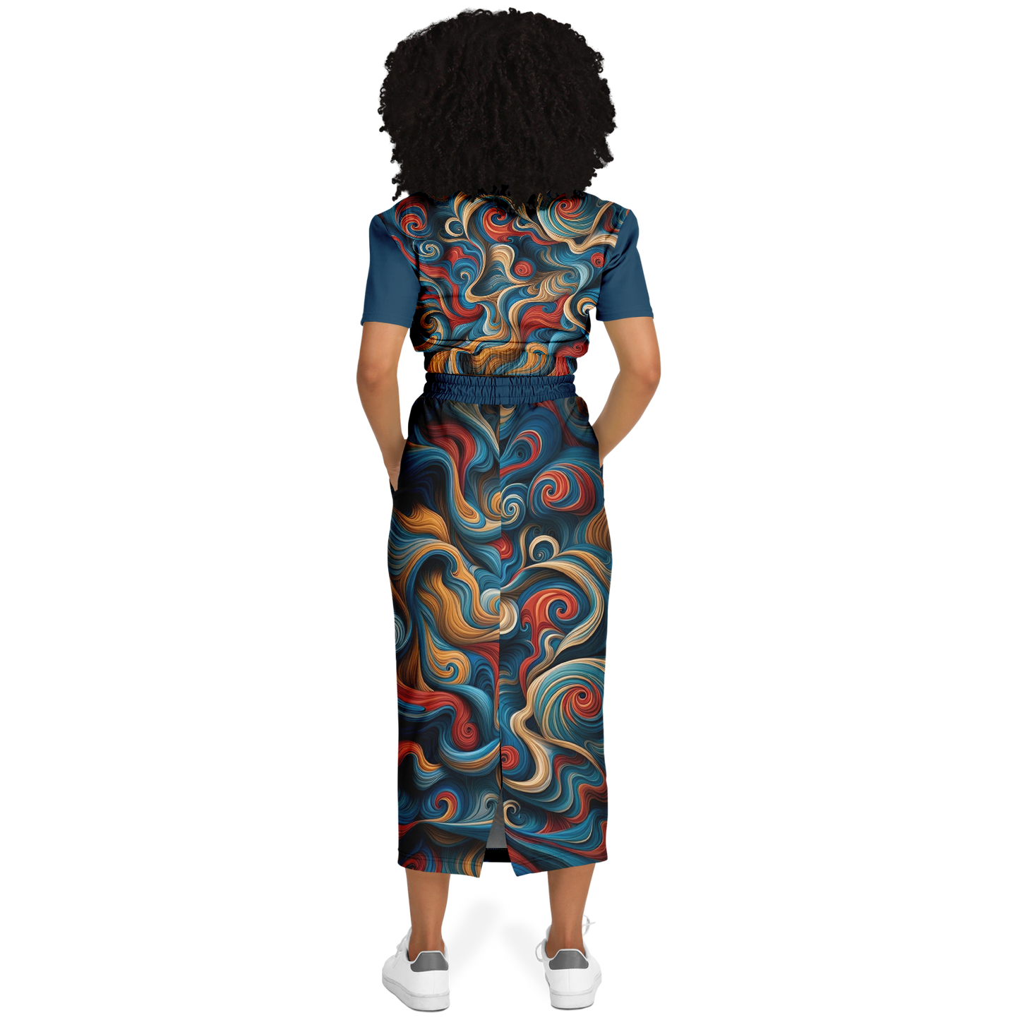STAY TRUE™ Mercy Cropped Sleeve Sweatshirt and Long Skirt