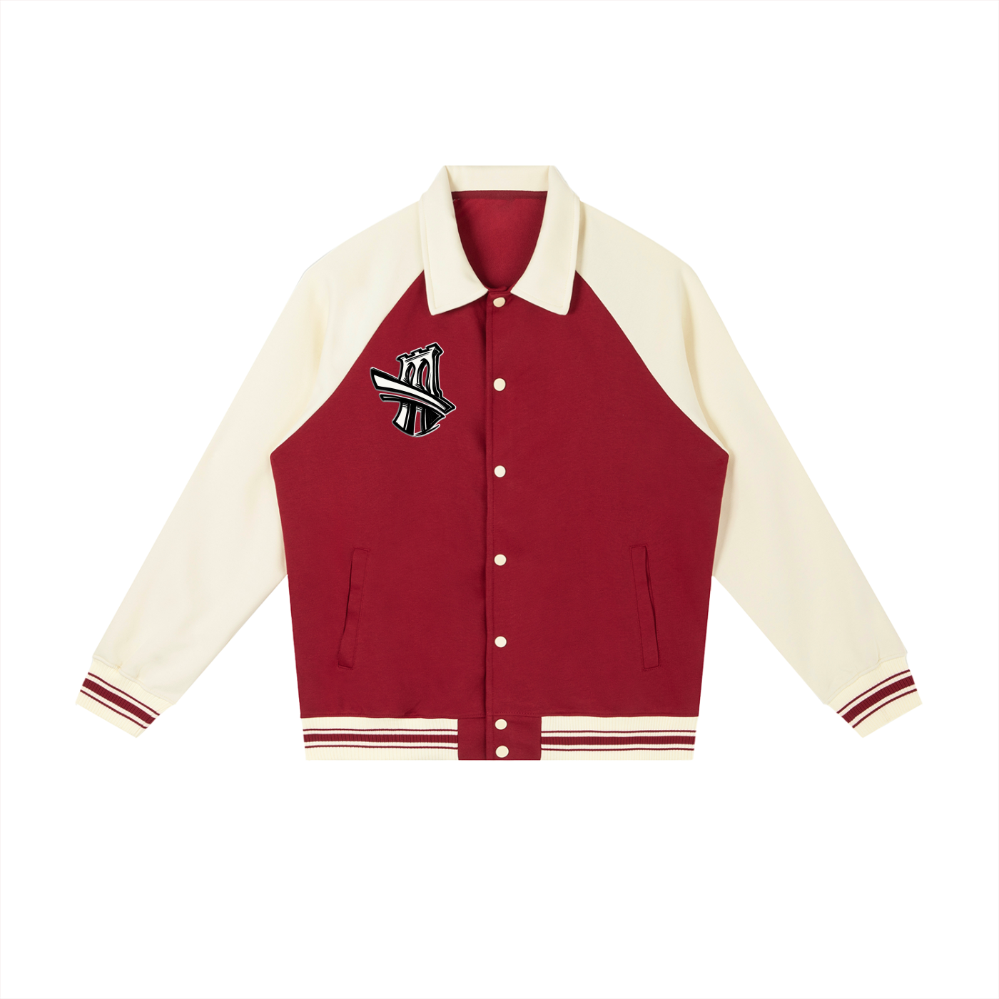 Brooklyn Republic™ "The Varsity" Contrast Raglan Sleeve Baseball Jacket