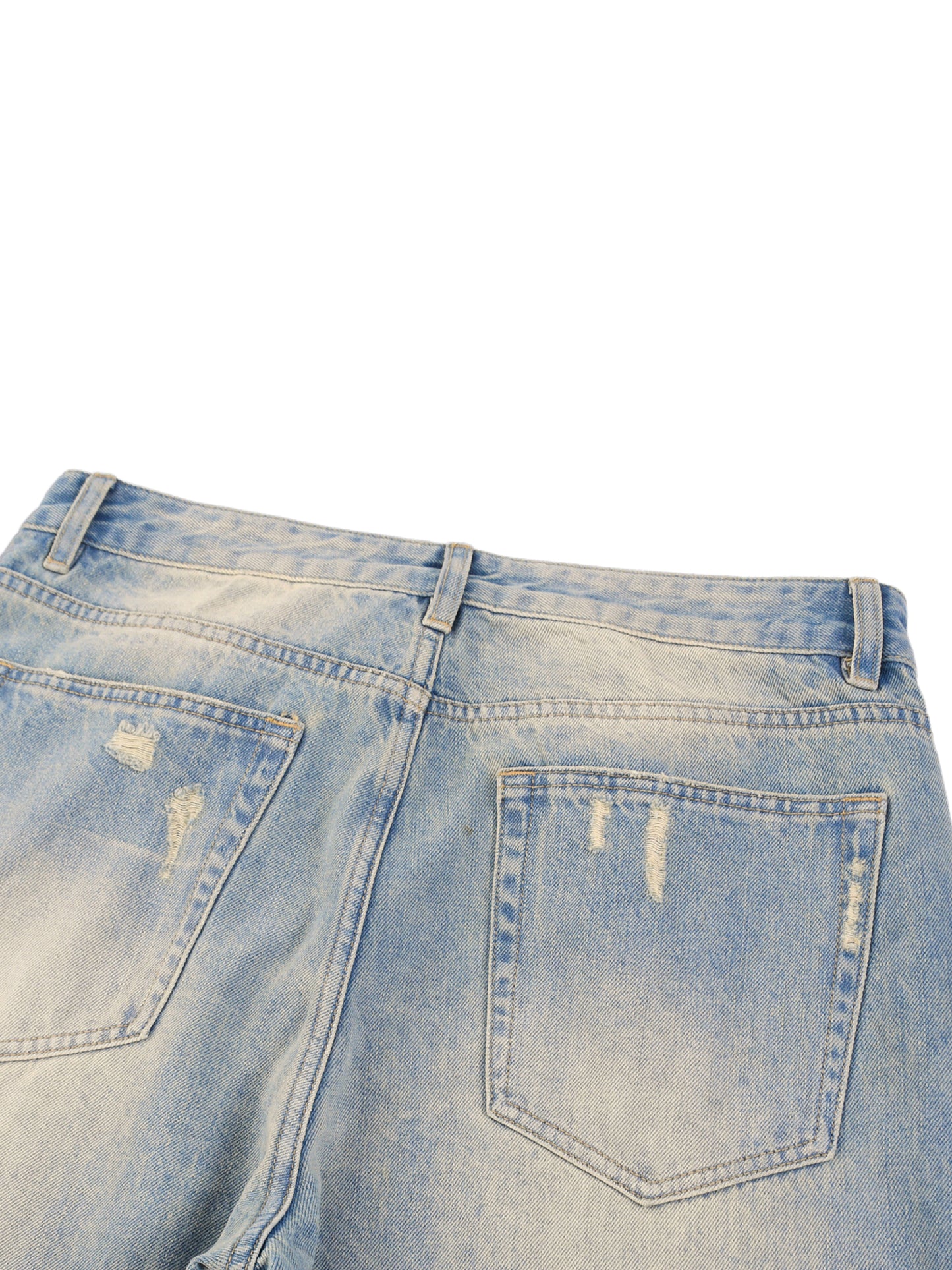 Brooklyn Republic™ "Sunshine" Sun Fade Raw Hem Denim Jeans