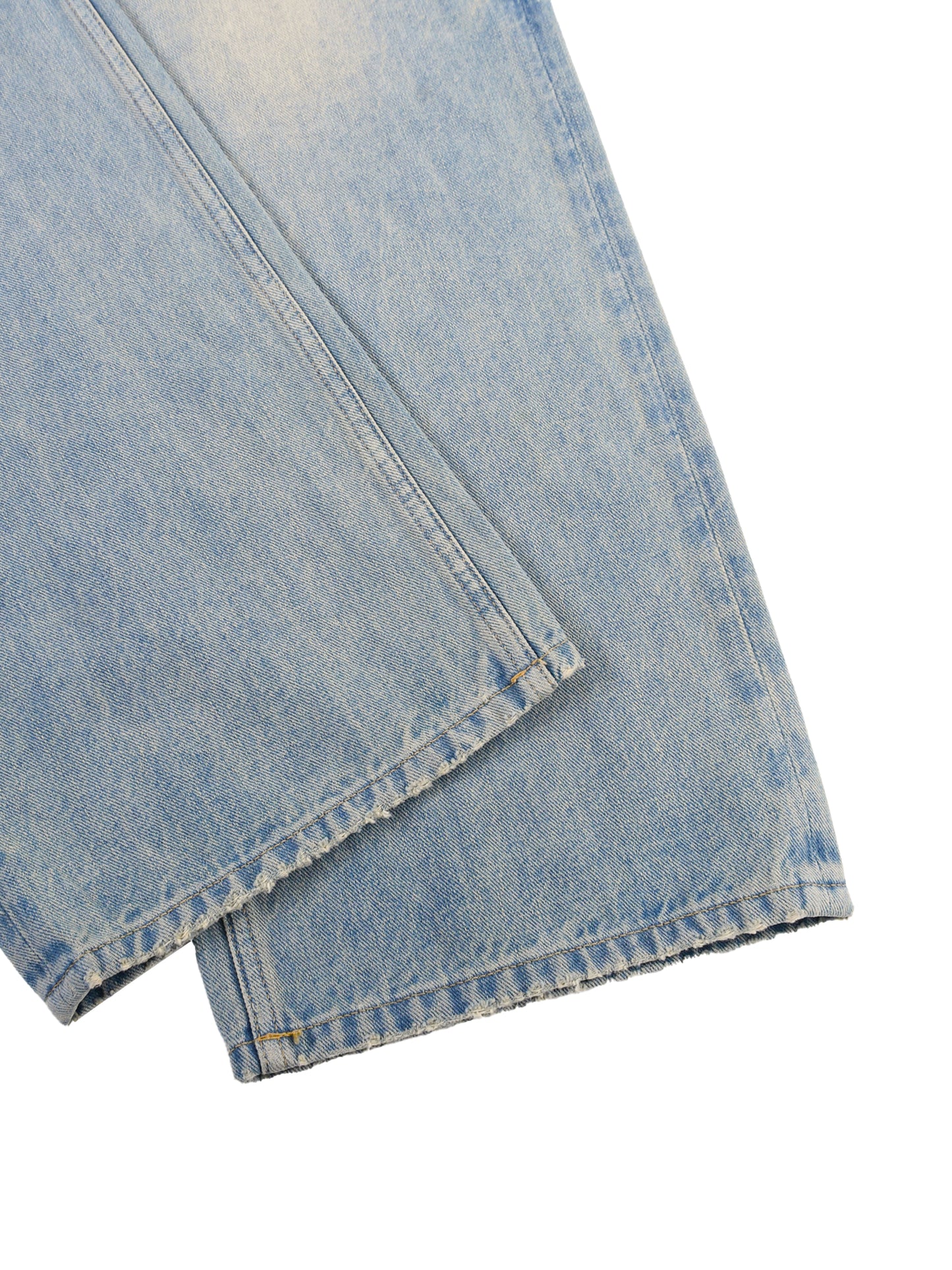 Brooklyn Republic™ "Sunshine" Sun Fade Raw Hem Denim Jeans